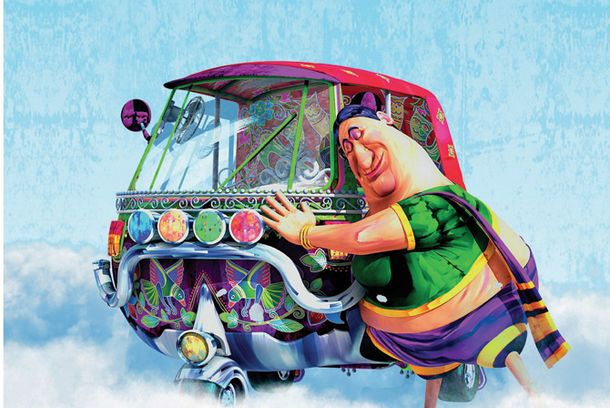 still / picture for Fisherwoman and Tuk Tuk