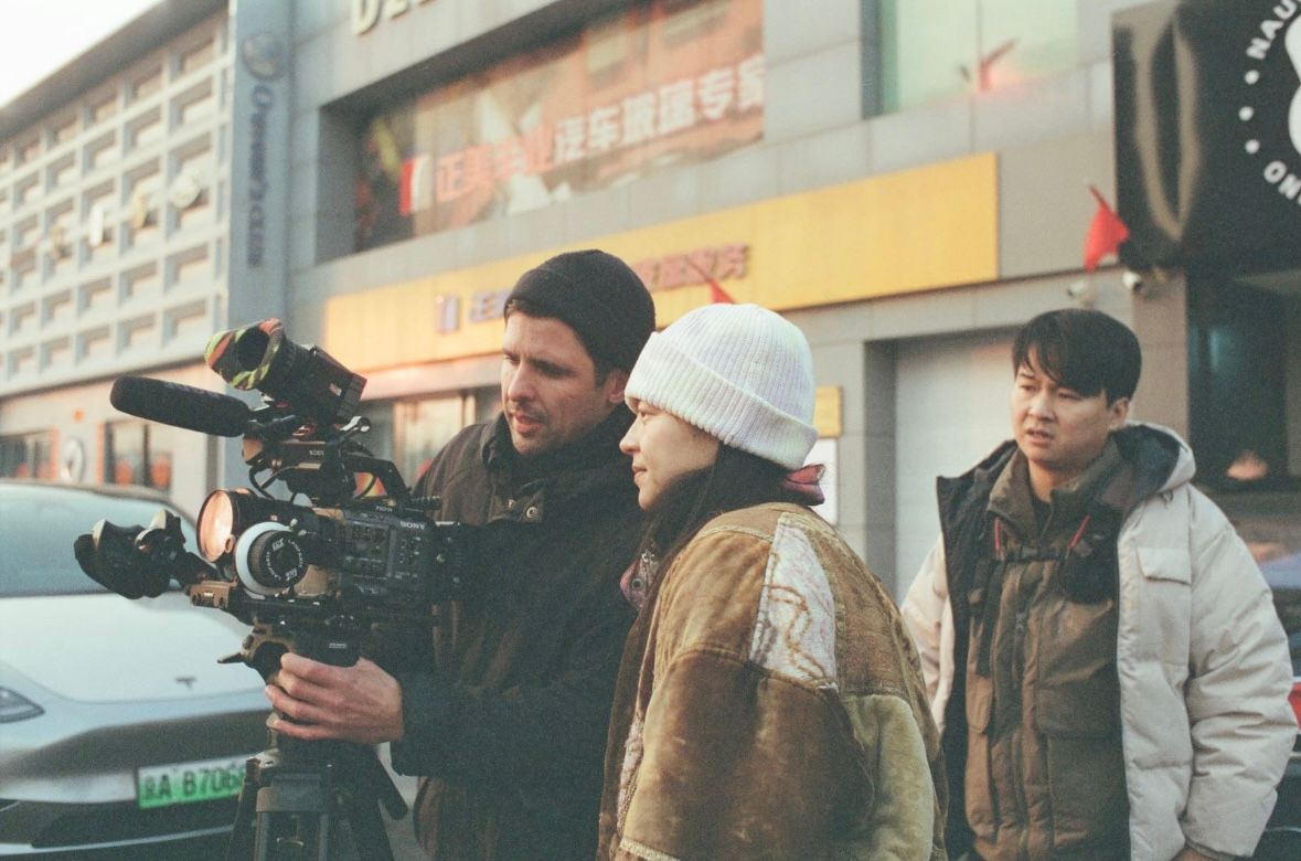 On the set of 
