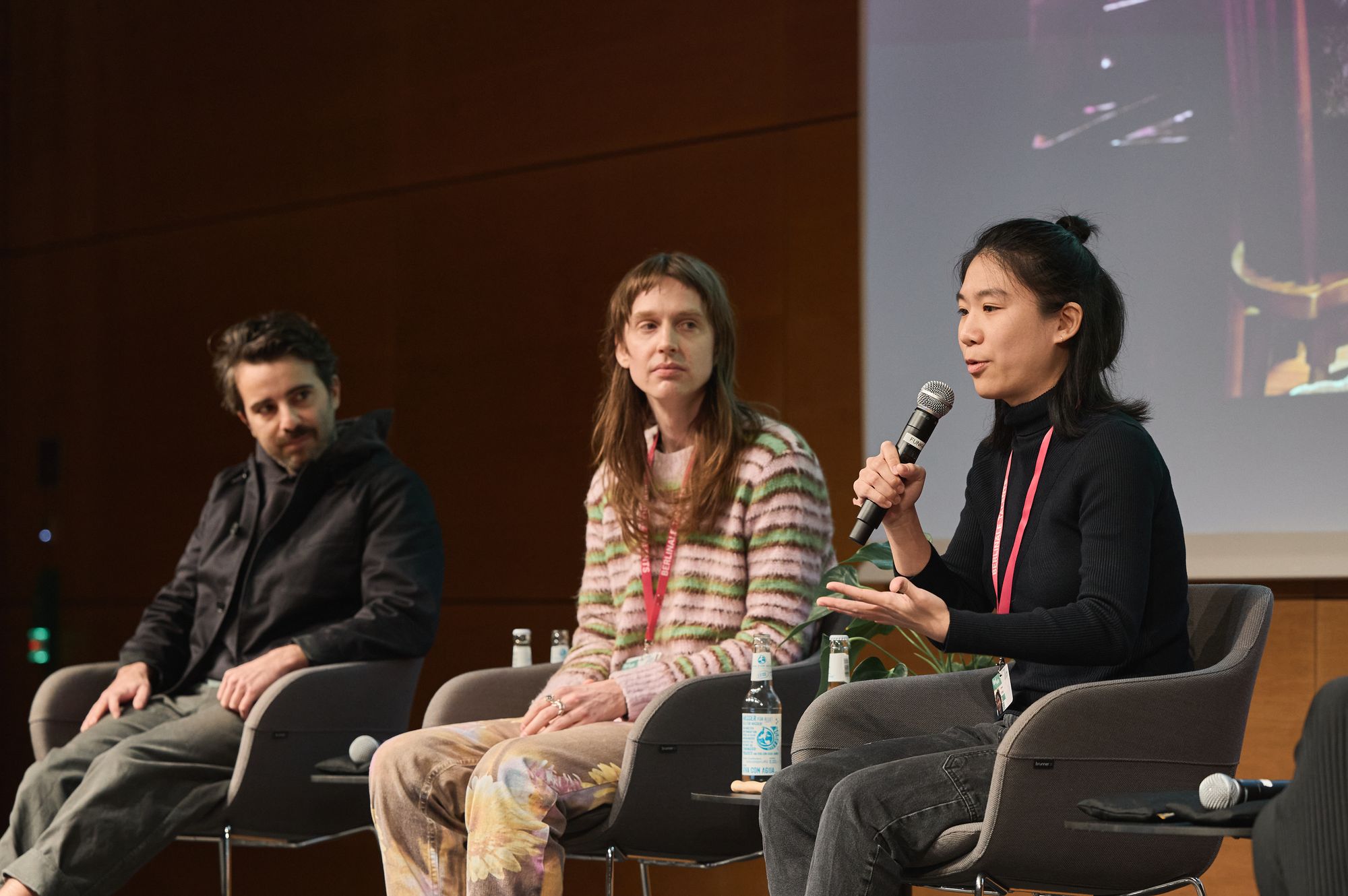 Daniel Soares, Philip Ullman & Jinsui Song take the stage at the Short Form Station Presentation at the EFM.