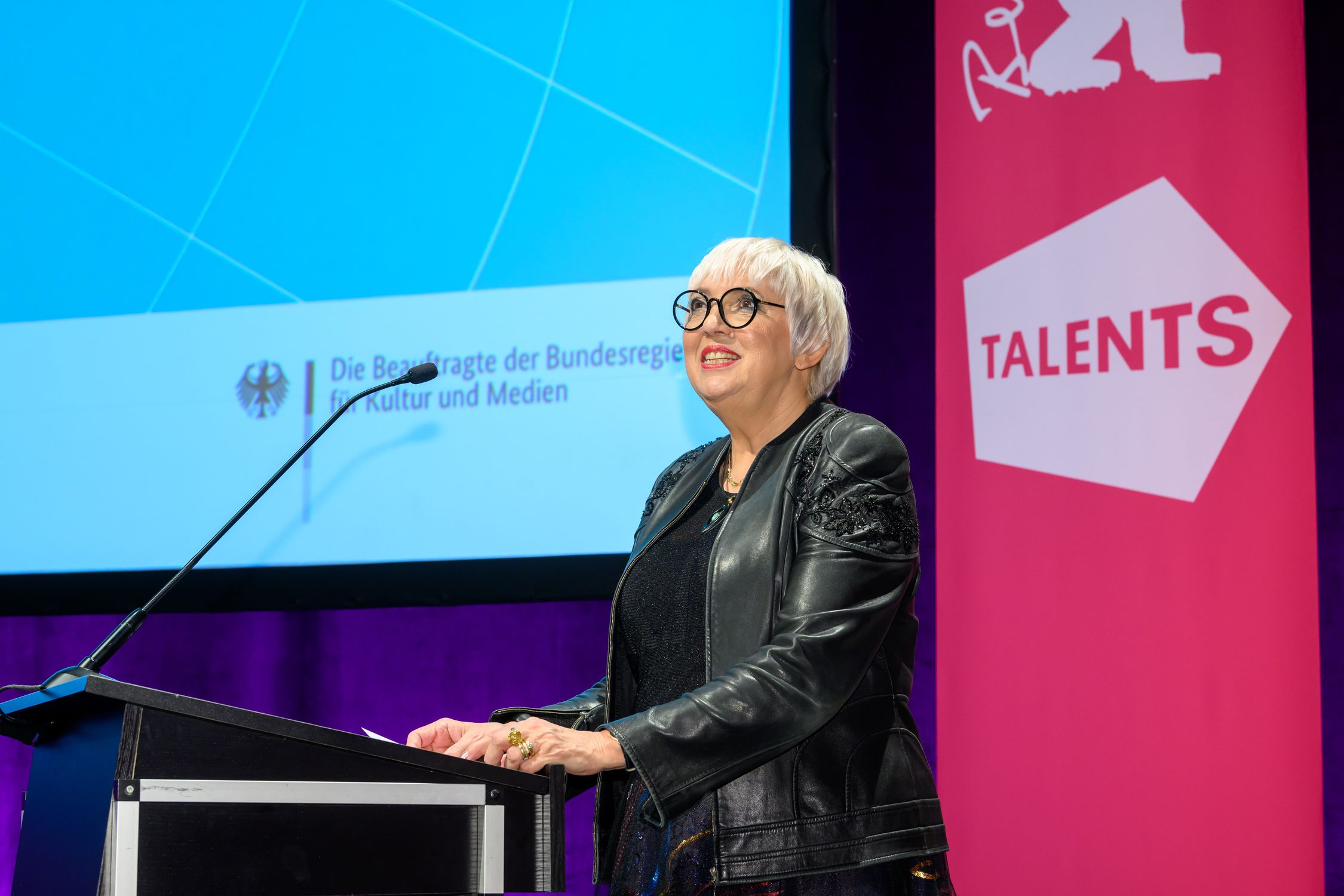 Minister of State for Culture and the Media, Claudia Roth, at the World Cinema Fund Day, in cooperation with Berlinale Talents