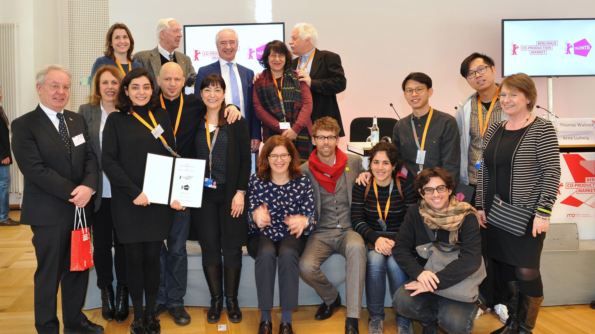 Maria Carla (fifth from right) at the VFF Talent Highlight Award during Berlinale Talents in 2017 © Bettina Ausserhofer, Berlinale 2017