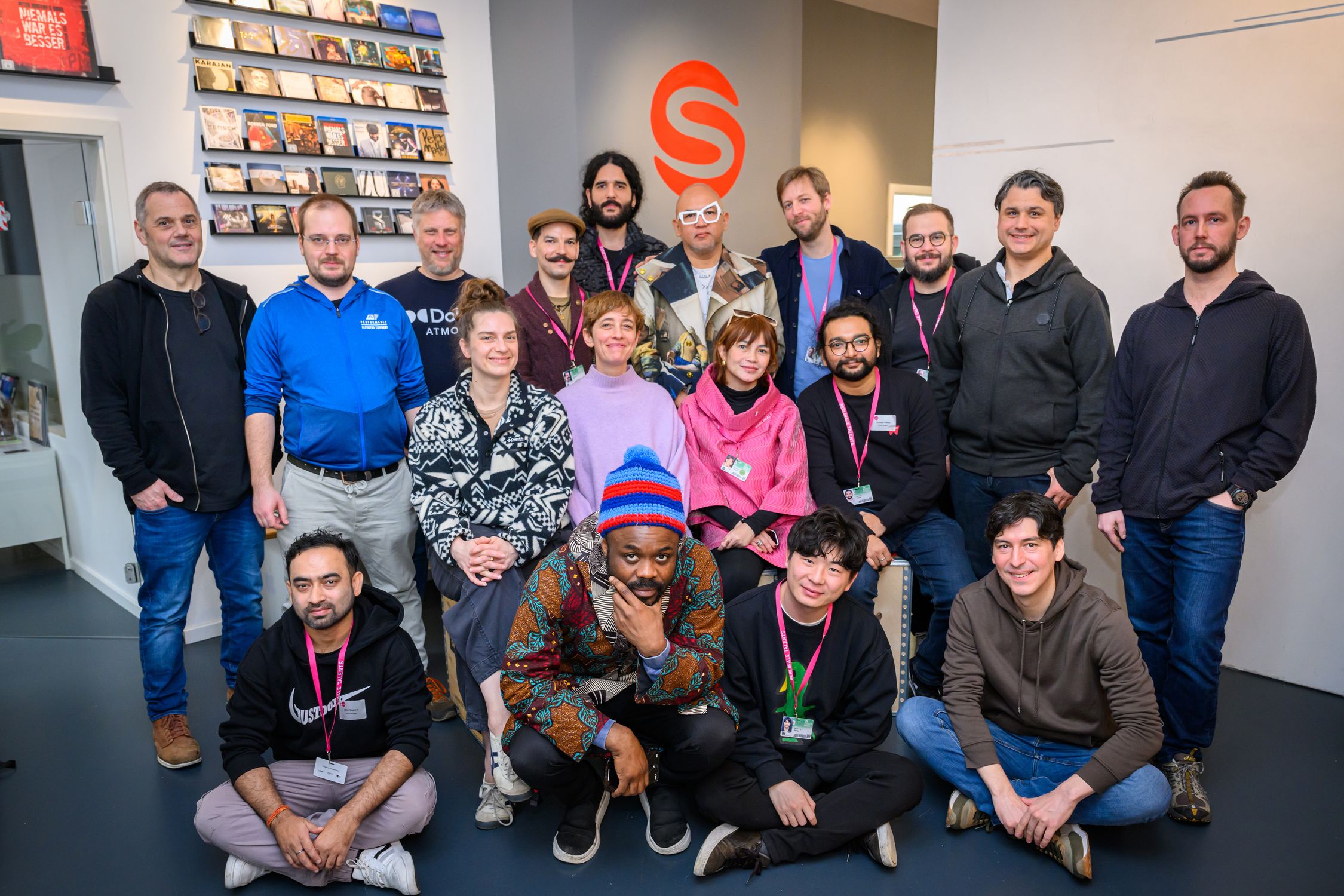 Dolby\'s Andreas Stumptner with the Sound Studio Talents.