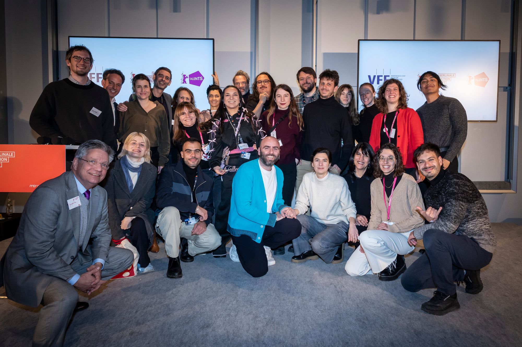 The producers of the Talents Project Market 2025 with their directors and VFF's Alexander Thies. 