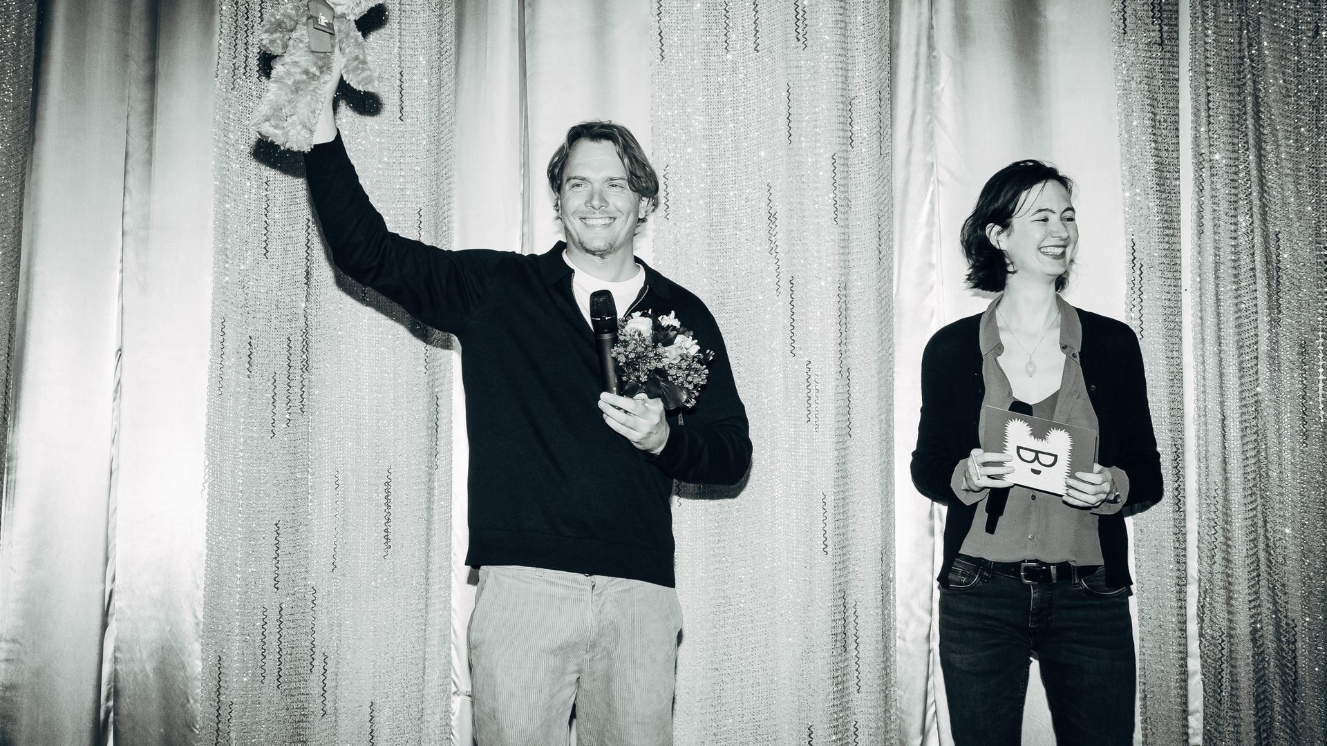 Jonas Bak winning the Kompagnon-Fellowship © Berlinale 2022